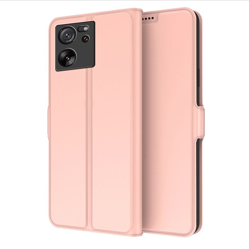 tectTech Slim Card Wallet Xiaomi 13T Pro rosé goud - Boekhoesje met pasjeshouder en horizontale standaardfunctie