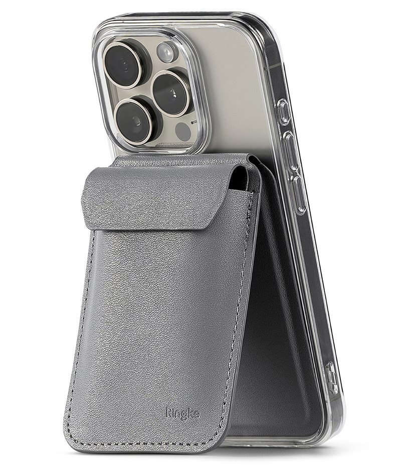 Ringke Stand Wallet Magnetic Light Grey