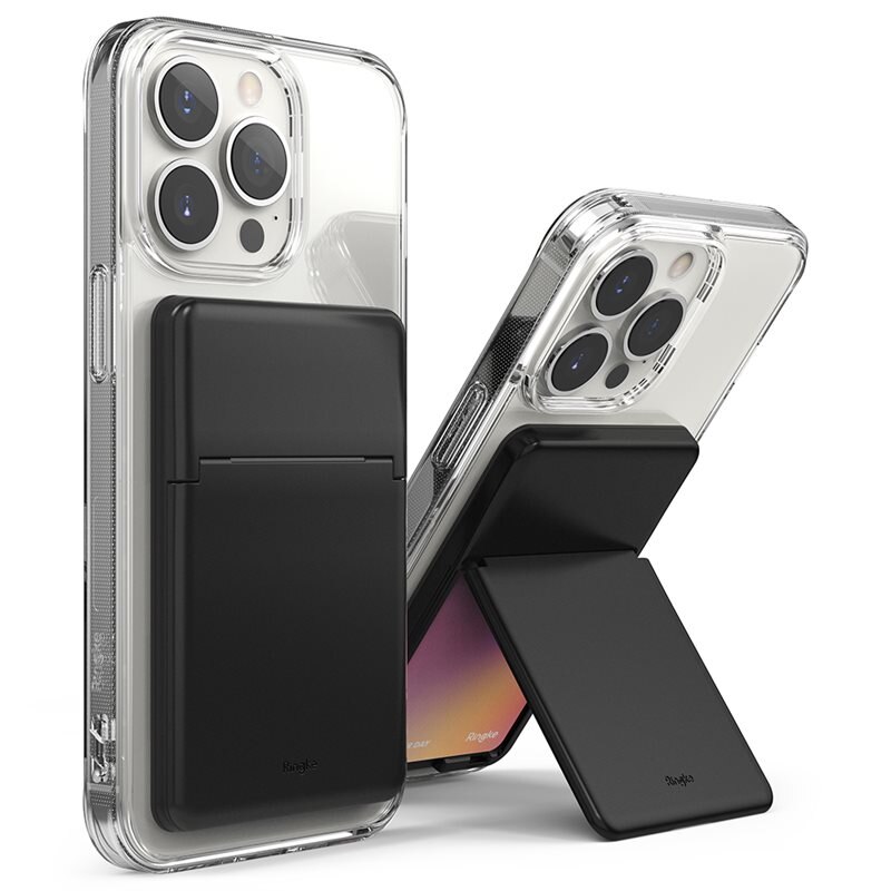Ringke Stand Slot Card Holder Zwart - Pasjeshouder en standaard
