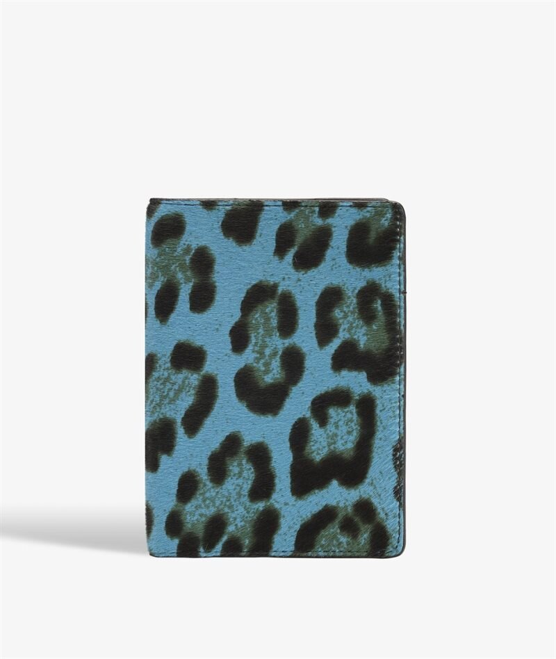 The Case Factory Paspoorthouder Pony Leopardo Turquoise