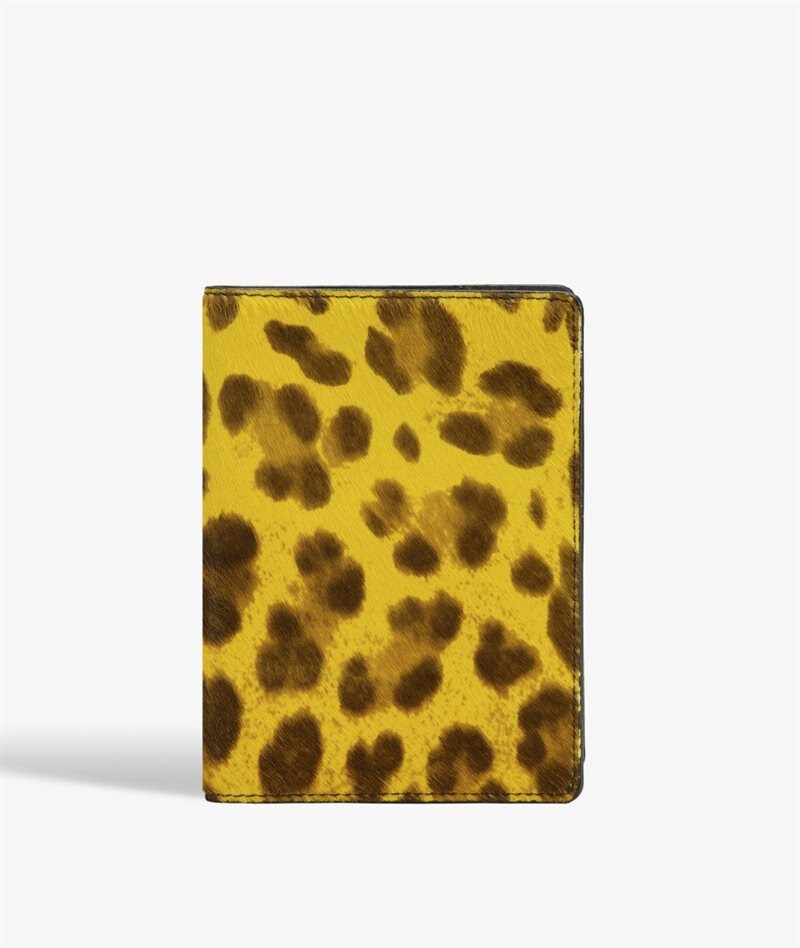 The Case Factory Paspoorthouder Pony Leopardo Yellow