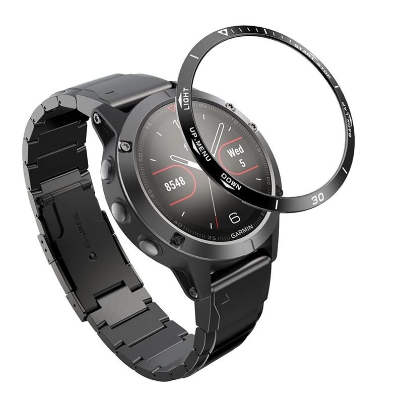 Garmin Fenix 5/5 Plus Bezel Ring Zwart - Geef je smartwatch een nieuwe, frisse look
