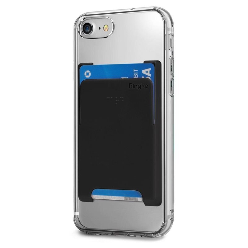 Ringke Universeel Slot Card Holder Zwart - Pasjeshouder voor telefoon