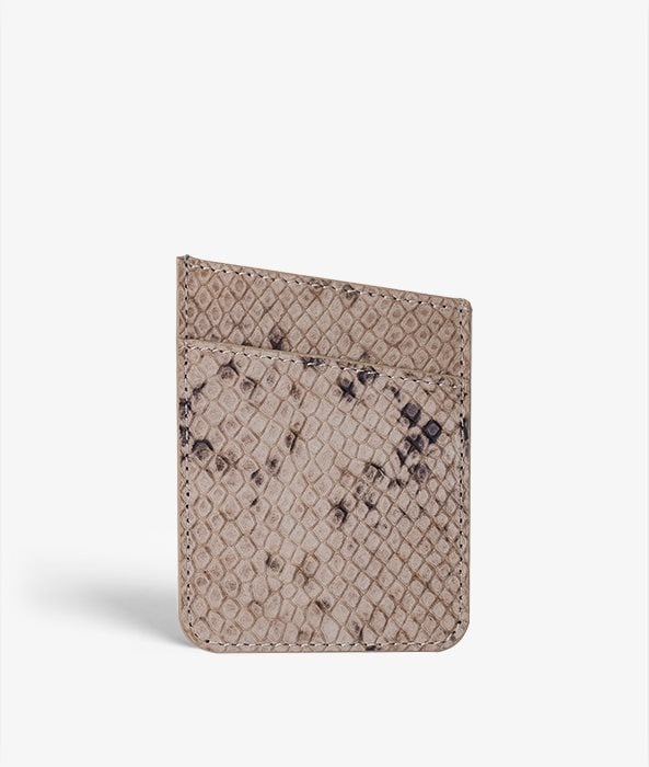 The Case Factory Zelfklevende Kaarthouder Soft Python Cashmere