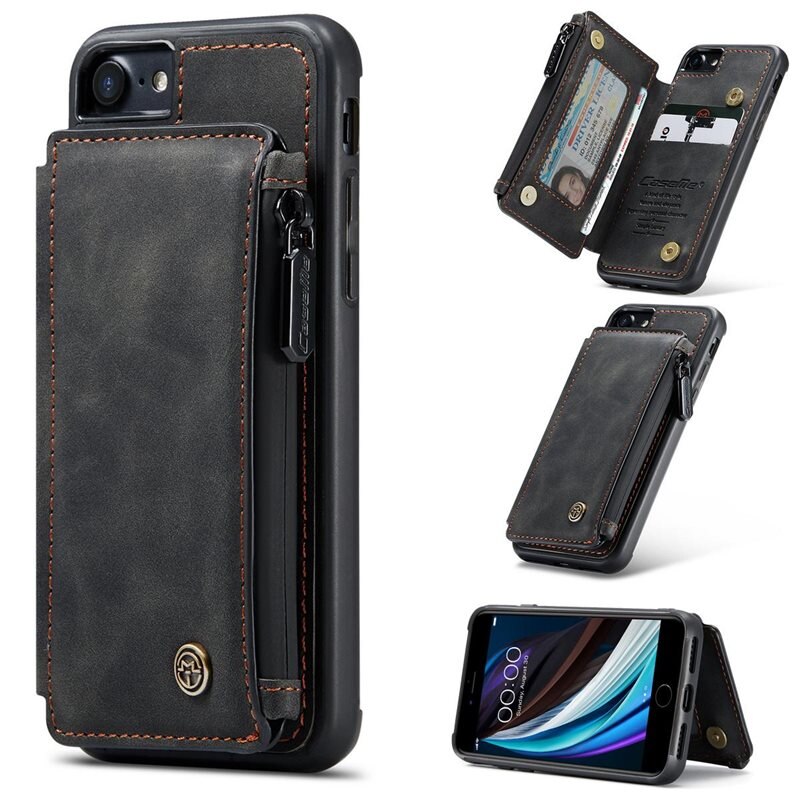 CaseMe Multi-slot hoesje iPhone 8 zwart
