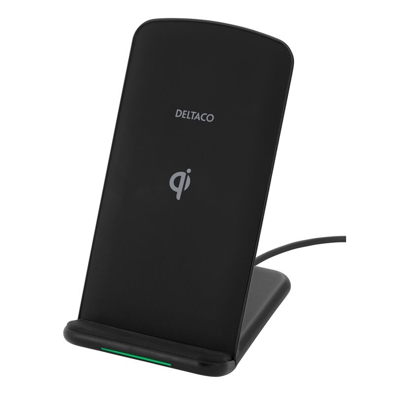 Deltaco 10W Draadloze Qi Lader Zwart