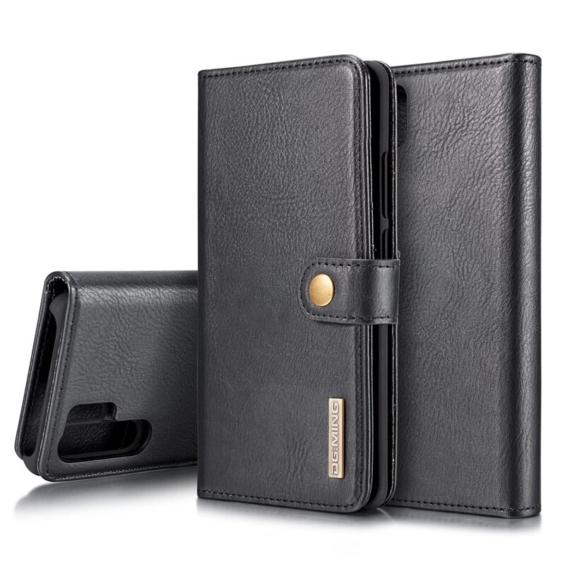 DG.MING Magnet Wallet Huawei P30 Pro Black - Stijlvol lederen boekhoesje met afneembaar magnetisch binnenhoesje