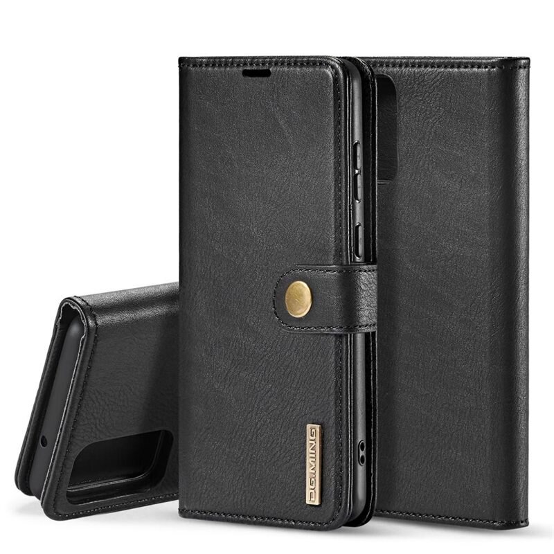 DG.MING Magnet Wallet Samsung Galaxy S20 Black - Stijlvol lederen boekhoesje met afneembaar magnetisch binnenhoesje