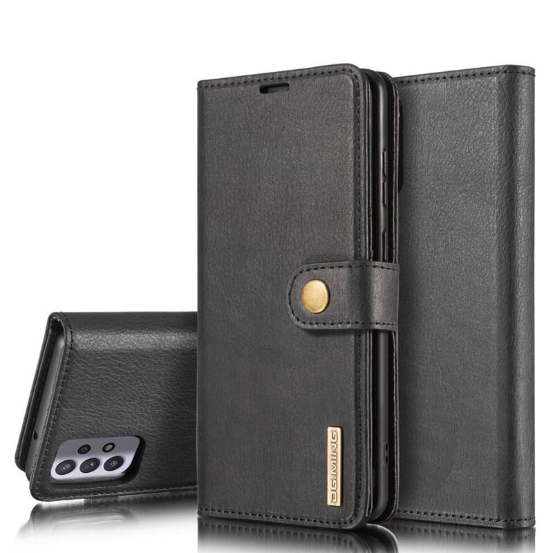 DG.MING Magnet Wallet Samsung Galaxy A32 5G Black - Stijlvol lederen boekhoesje met afneembaar magnetisch binnenhoesje