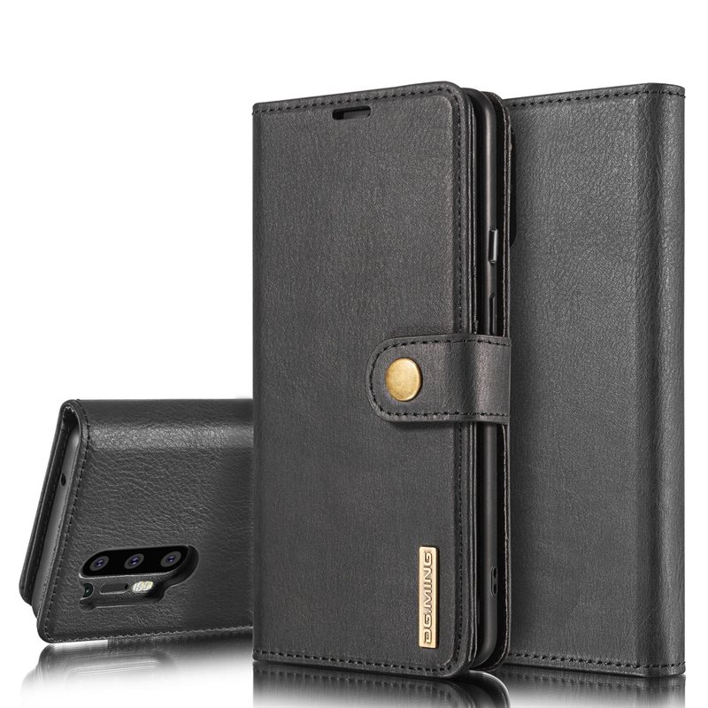 DG.MING Magnet Wallet OnePlus 8 Pro Black - Stijlvol lederen boekhoesje met afneembaar magnetisch binnenhoesje
