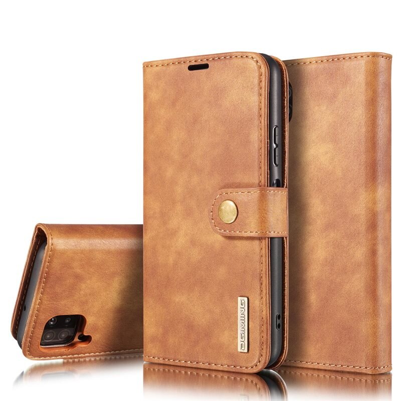 DG.MING Magnet Wallet Samsung Galaxy A42 Cognac - Stijlvol lederen boekhoesje met afneembaar magnetisch binnenhoesje