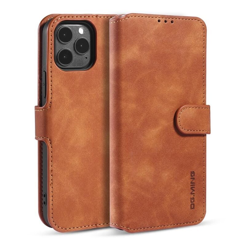 DG.MING Wallet Case iPhone 12/12 Pro Cognac