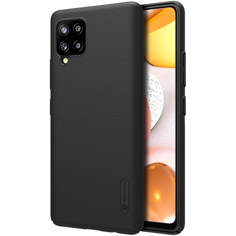 Nillkin Super Frosted Shield Samsung Galaxy A42 Zwart - Mooi, stevig telefoonhoesje