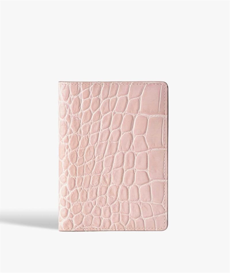 The Case Factory Paspoorthouder Crocodile Powder Shiny