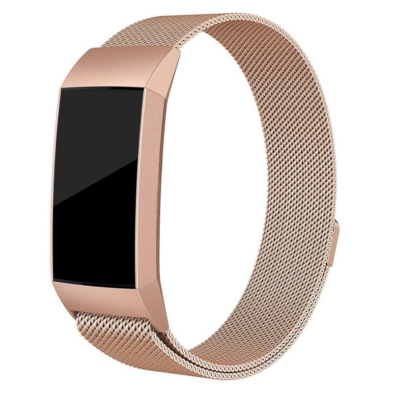 Fitbit Charge 3/Charge 4 Milanese bandje Rosé goud - Elegante armband in luxueus design - Perfecte pasvorm