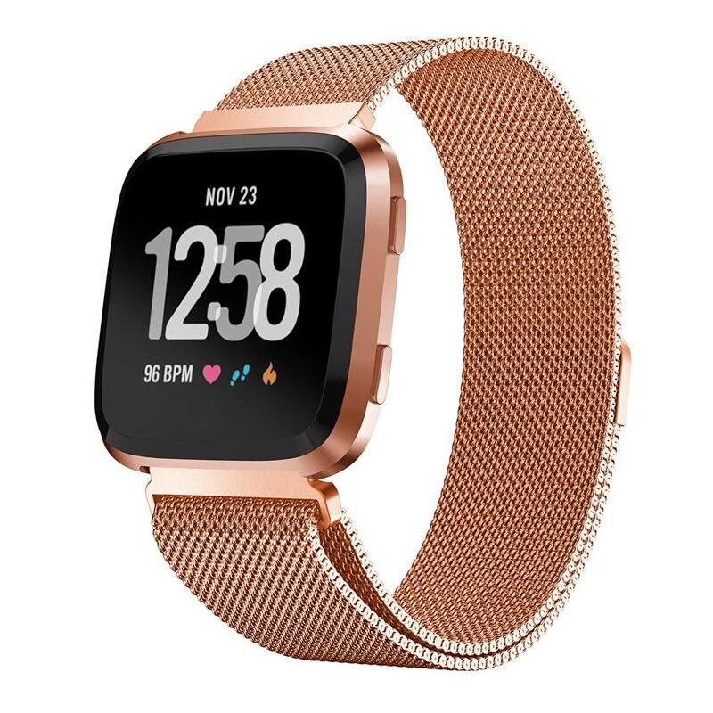 Fitbit Versa/Versa 2 Milanese bandje Rosé goud - Elegante armband in luxueus design - Perfecte pasvorm