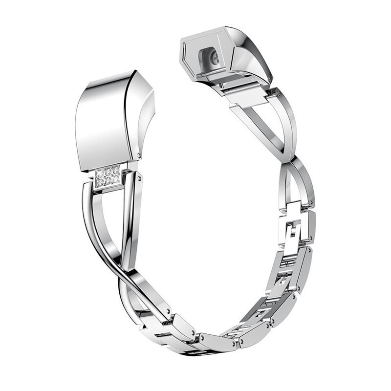 Fitbit Alta HR/Alta Crystal Bracelet Zilver - Luxe armband met elegant design - Horlogebandje voor dames