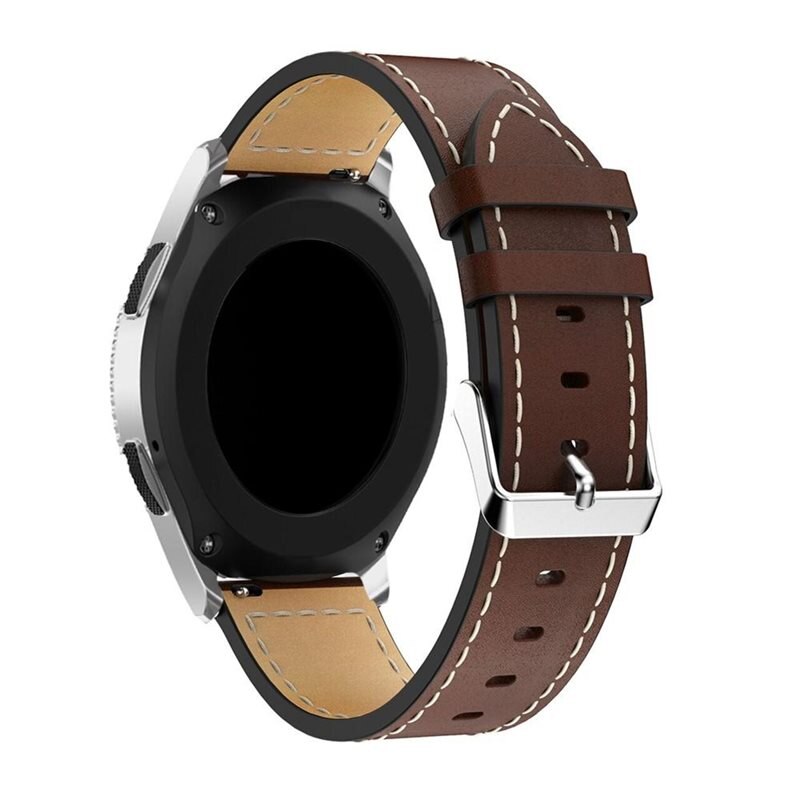 Universal 20mm Leren bandje bruin - Mooi bandje van leer