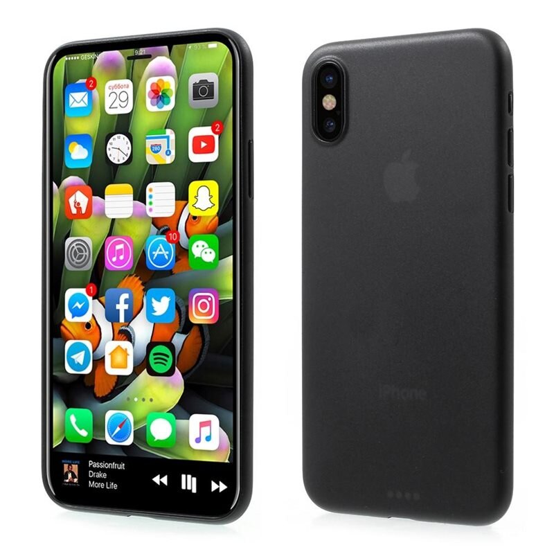 iPhone X/XS Telefoonhoesje UltraThin Zwart