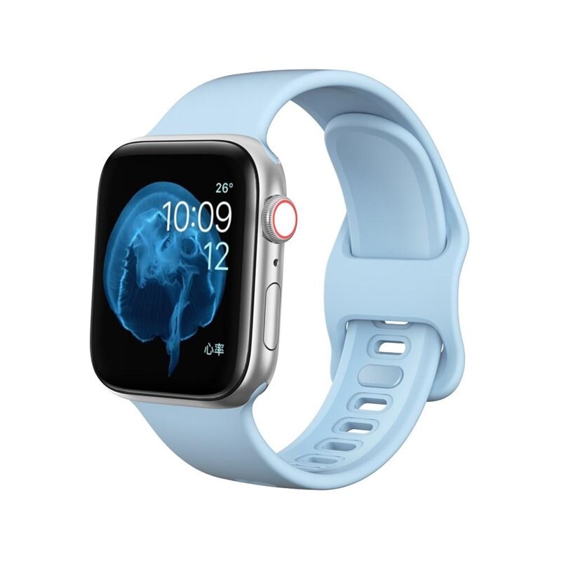 Apple Watch Series 8 41mm Siliconen bandje Blauw - Sportieve armband in stijlvol design - Waterdicht - Zweetbestendig