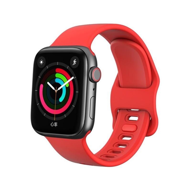 Apple Watch Series 8 41mm Siliconen bandje Rood - Sportieve armband in stijlvol design - Waterdicht - Zweetbestendig