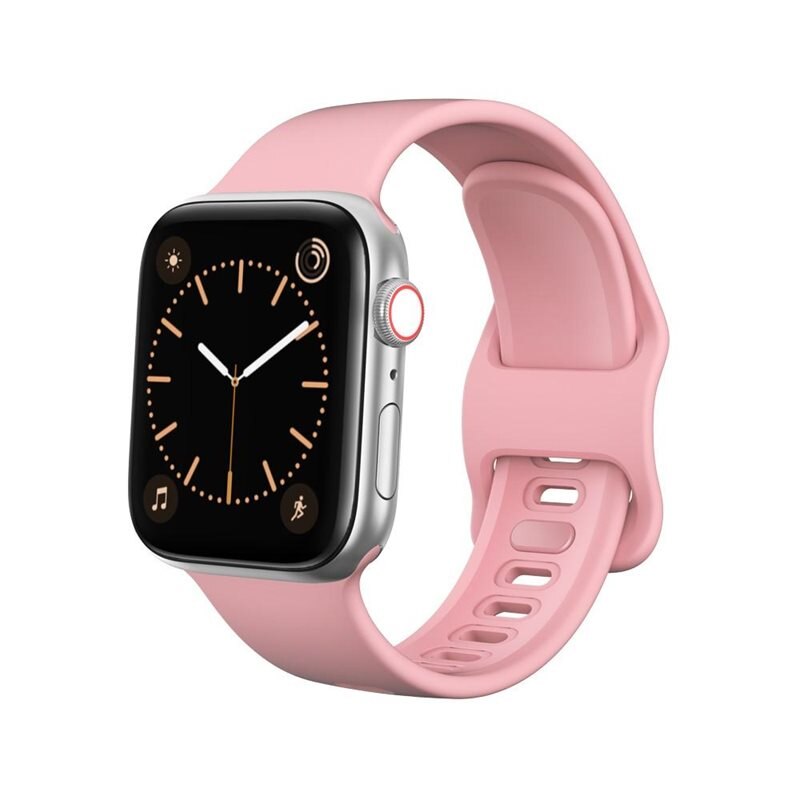 Apple Watch Series 9 41mm Siliconen bandje Roze - Sportieve armband in stijlvol design - Waterdicht - Zweetbestendig