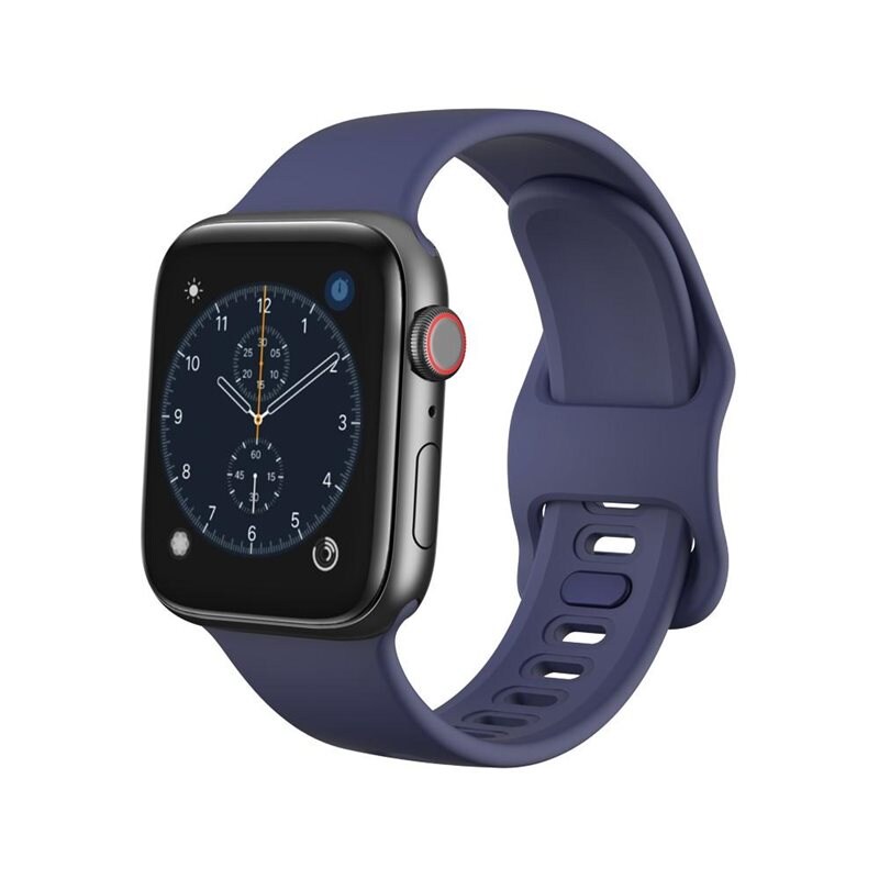 Apple Watch Series 7 45mm Siliconen bandje Blauw - Sportieve armband in stijlvol design - Waterdicht - Zweetbestendig