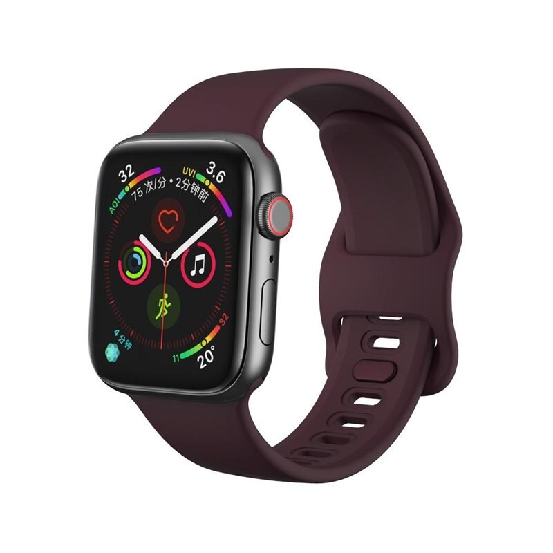 Apple Watch SE 44mm Siliconen bandje Paars - Sportieve armband in stijlvol design - Waterdicht - Zweetbestendig