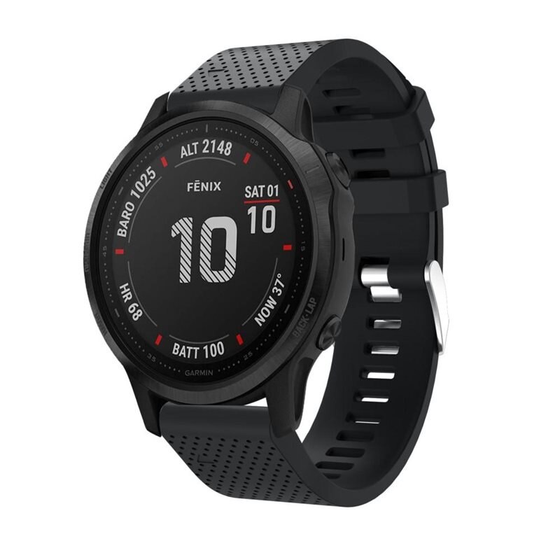 Garmin Instinct 2S Siliconen bandje Zwart - Sportieve armband in stijlvol design - Waterdicht - Zweetbestendig