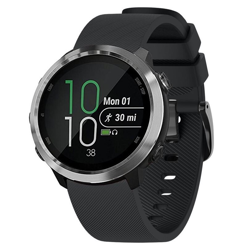 Garmin Forerunner 645 Siliconen bandje Zwart - Sportieve armband in stijlvol design - Waterdicht - Zweetbestendig