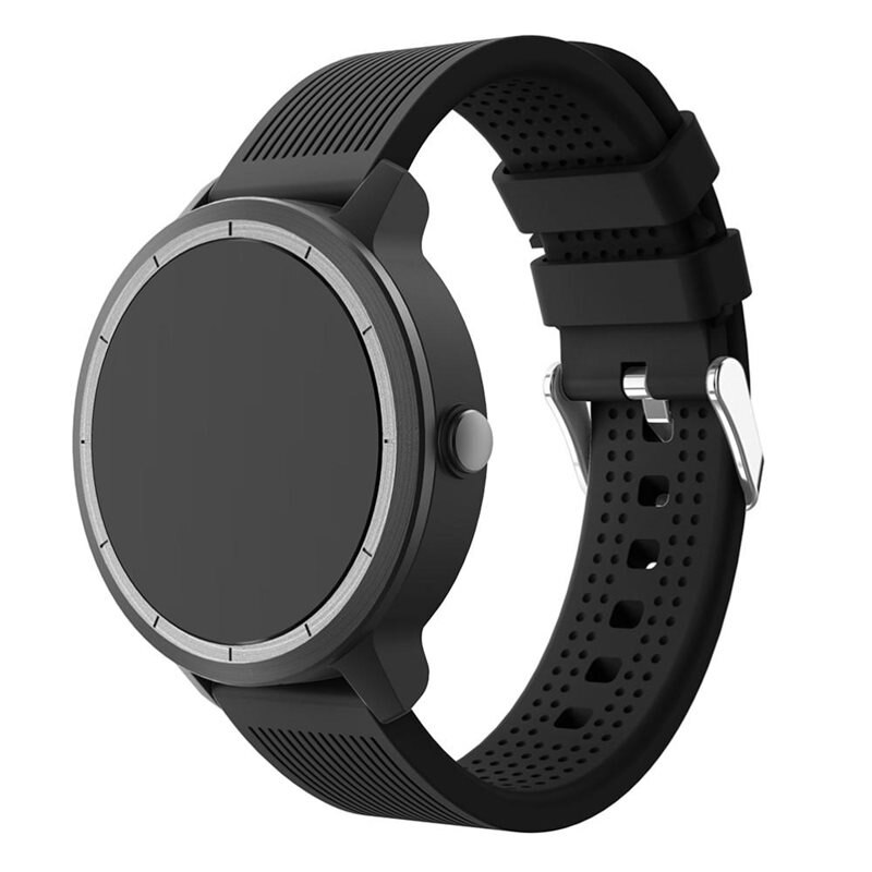 Garmin Vivoactive 3 Siliconen bandje Zwart - Sportieve armband in stijlvol design - Waterdicht - Zweetbestendig