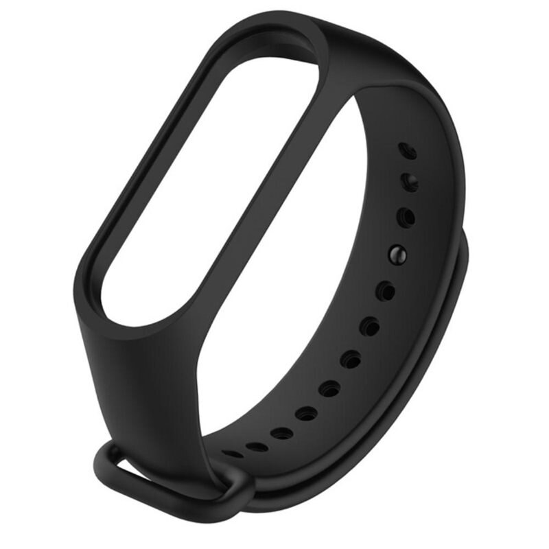 Xiaomi Mi Band 3/4 Siliconen bandje Zwart - Sportieve armband in stijlvol design - Waterdicht - Zweetbestendig