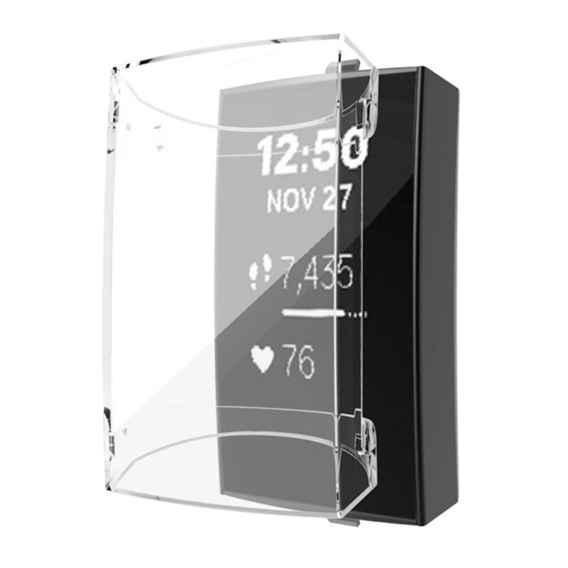 Fitbit Charge 3/4 Backcover hoesje transparant - Beschermend bumperhoesje voor smartwatch