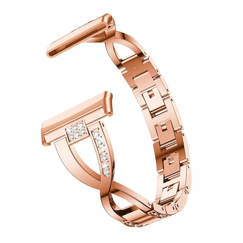 Fitbit Sense 2 Crystal Bracelet Rose Gold - Luxe armband met elegant design - Horlogebandje voor dames