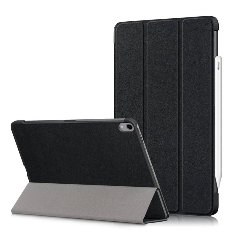 Apple iPad Air 10.9 5th Gen (2022) Tri-fold Hoesje Zwart - Beschermende tablethoes met standaardfunctie