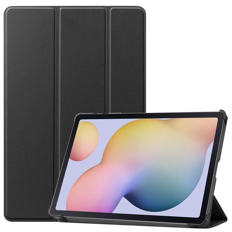 Samsung Galaxy Tab S8/Galaxy Tab S7 Tri-fold Hoesje Zwart - Beschermende tablethoes met standaardfunctie