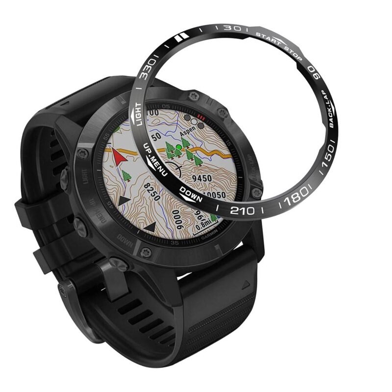 Garmin Fenix 6X Pro Bezel Ring Zwart - Geef je smartwatch een nieuwe, frisse look