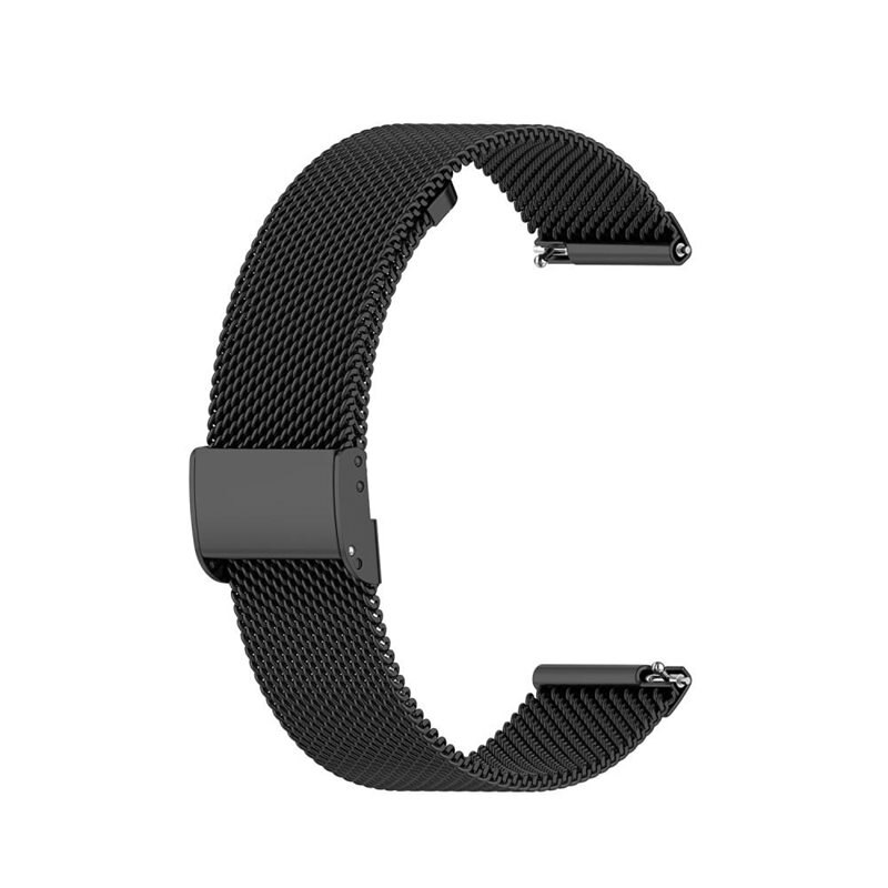 Universeel 19 mm Armband Mesh, Zwart - Mooie armband met luxe ontwerp