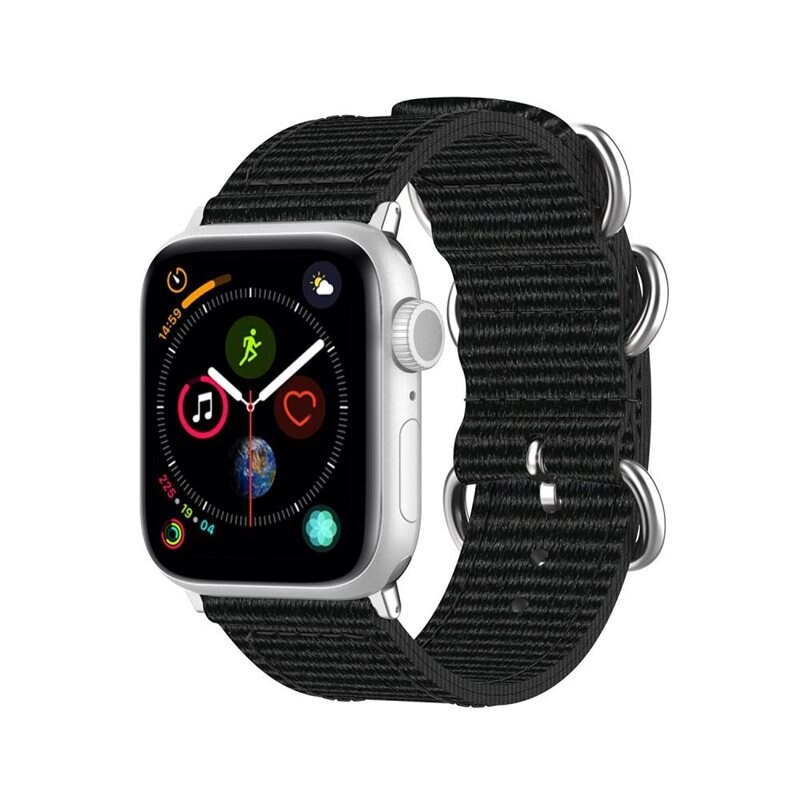 Apple Watch Series 10 46mm Natobandje zwart
