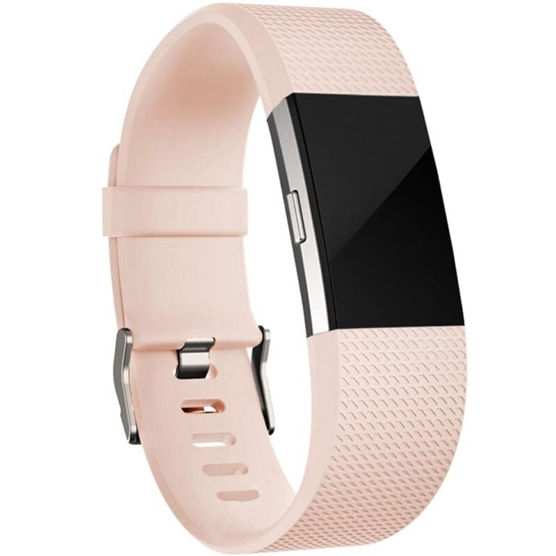 Fitbit Charge 2 Siliconen bandje Roze - Sportieve armband in stijlvol design - Waterdicht - Zweetbestendig