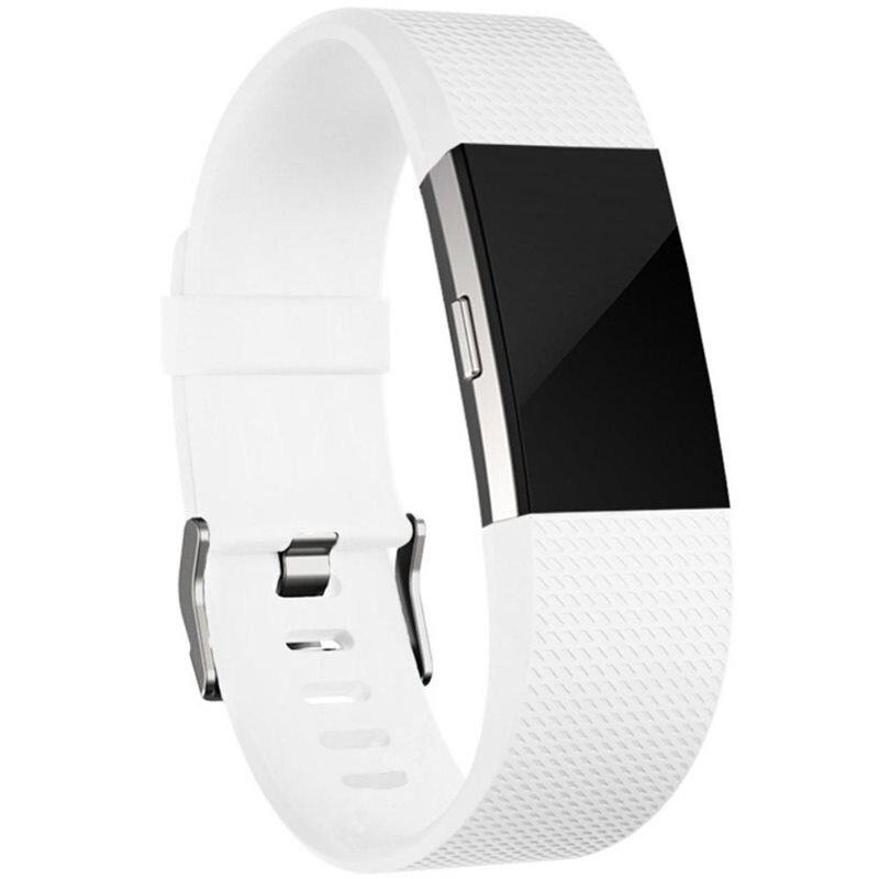 Fitbit Charge 2 Siliconen bandje Wit - Sportieve armband in stijlvol design - Waterdicht - Zweetbestendig