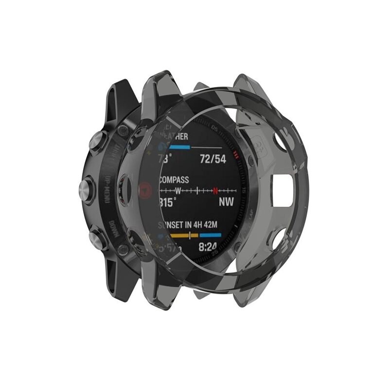 Garmin Fenix 6X Pro Backcover hoesje Zwart - Beschermend bumperhoesje voor smartwatch