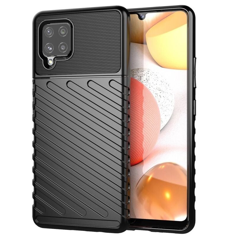 Samsung Galaxy A42 Thunder TPU Case Zwart - Telefoonhoesje - Beschermhoesje