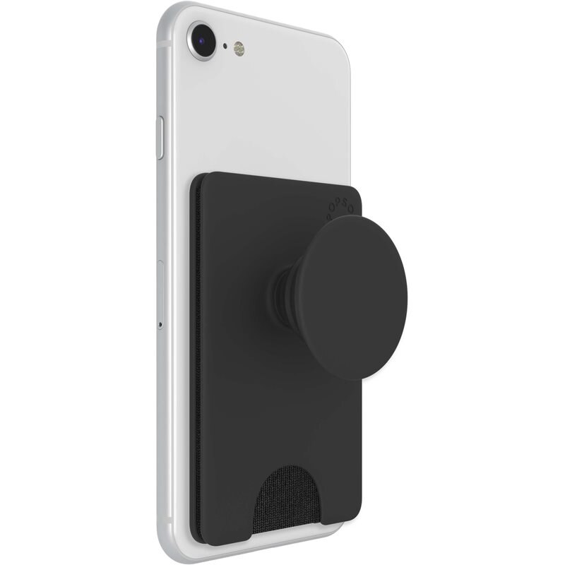 PopSockets PopWallet+ Afneembare pasjeshouder met standaard zwart