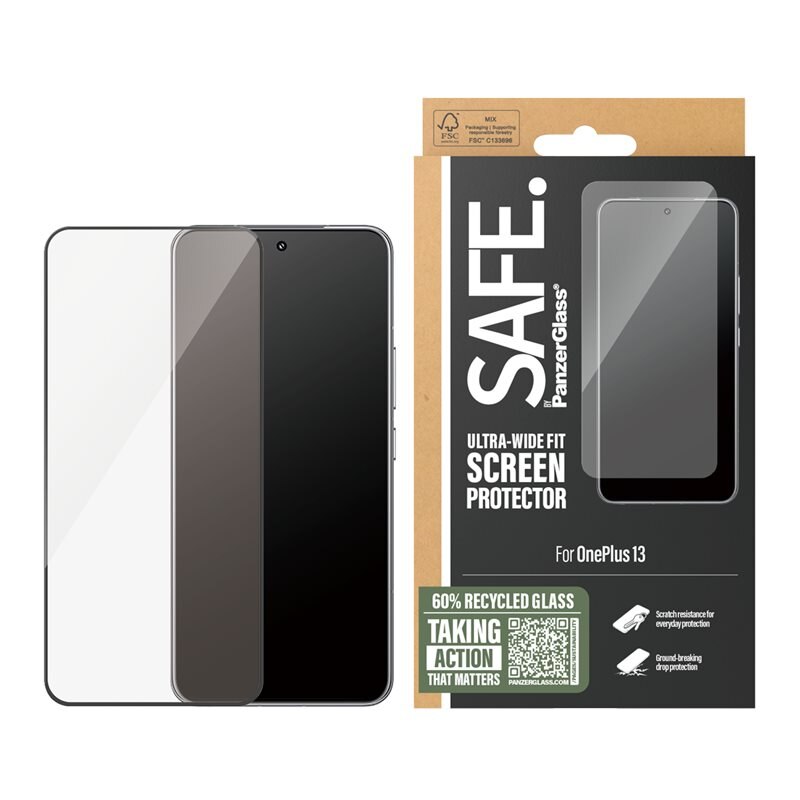 SAFE. by PanzerGlass OnePlus 13 Screen Protector Ultra Wide Fit - Hoogkwalitatieve schermbeschermer. Past met hoesjes