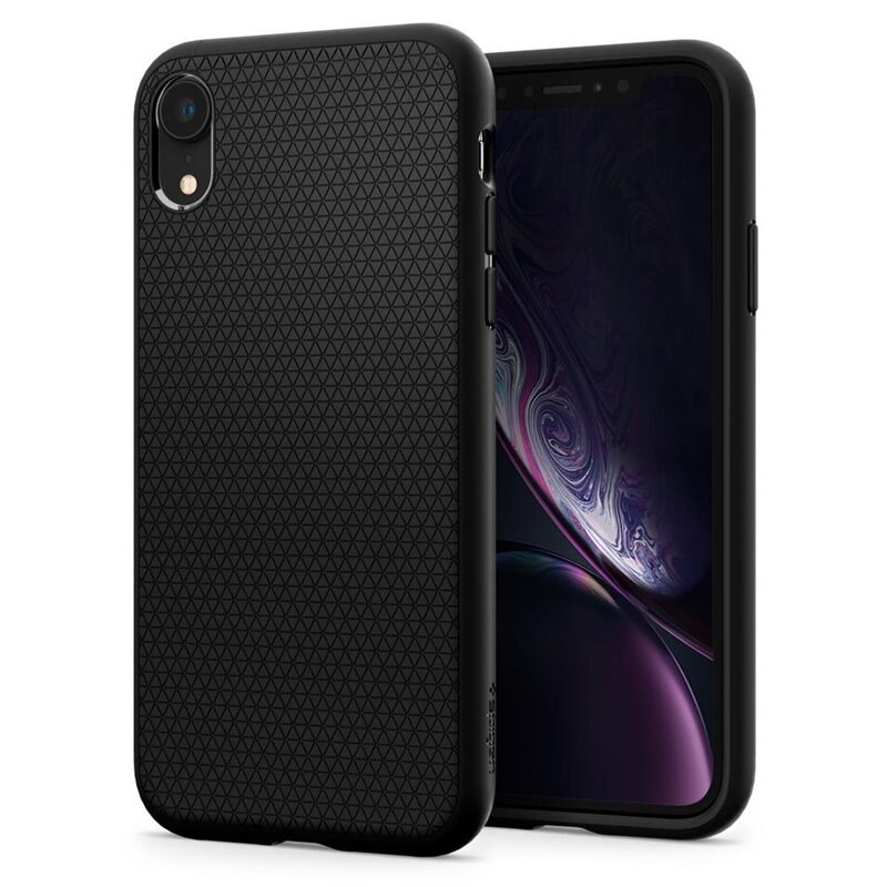 Spigen Case Liquid Air iPhone Xr Zwart - Stijlvol, minimalistisch hoesje