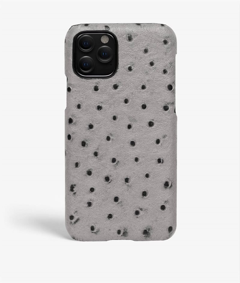 The Case Factory Hoesje iPhone 12/iPhone 12 Pro Ostrich Grijs