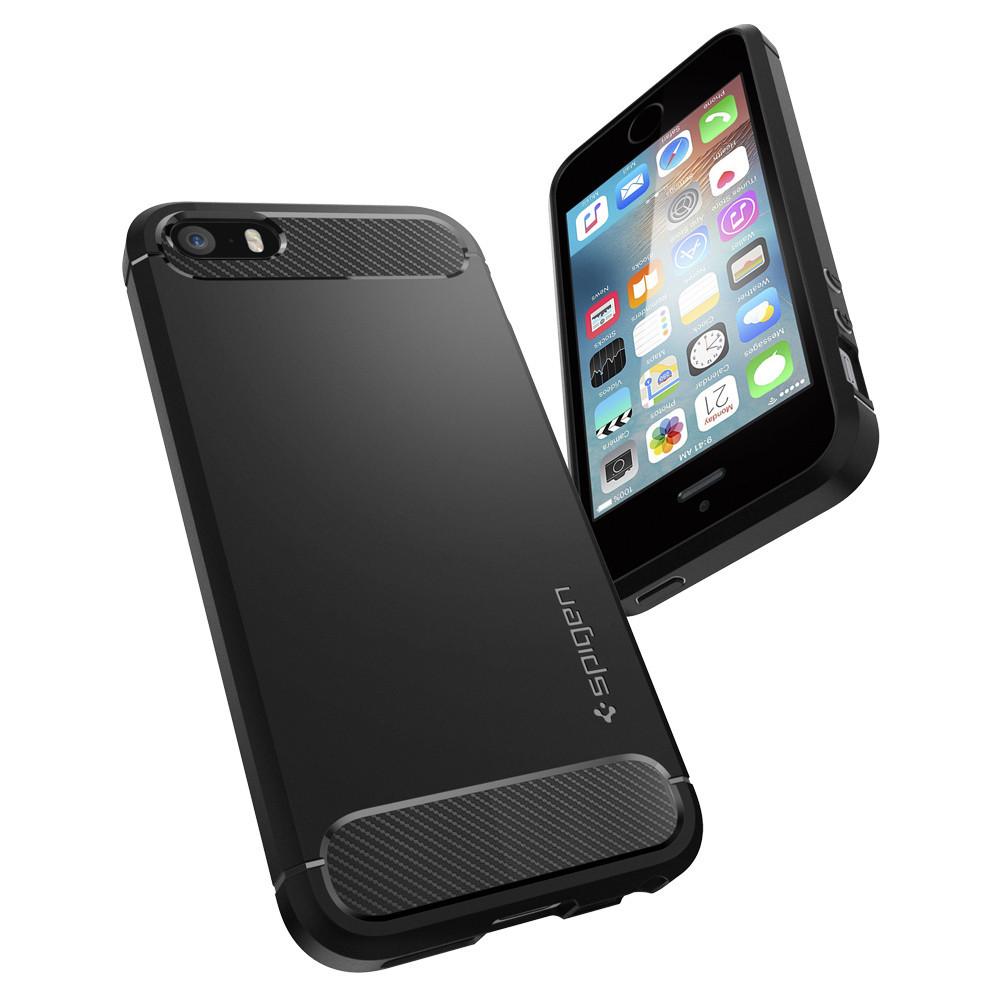 Rugged Armor Case iPhone 5/5S/SE Zwart