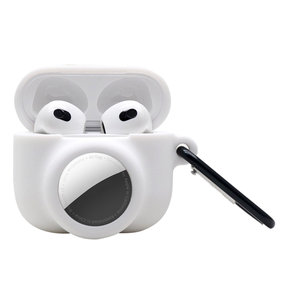 AirPods 3 Siliconen hoesje met AirTag-houder wit