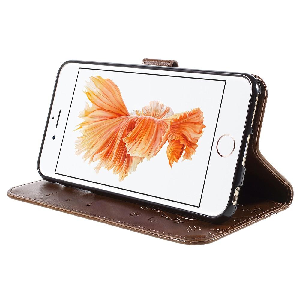 iPhone 6/6S Leren vlinderhoesje Bruin